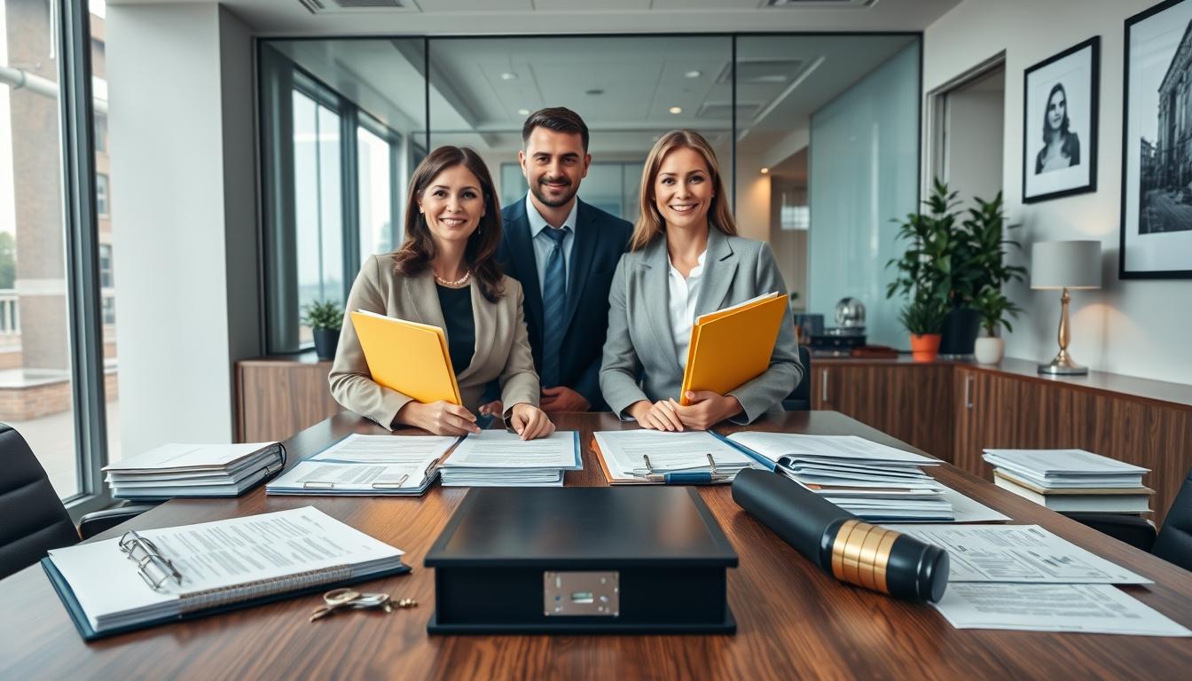 Senior legal team and family support